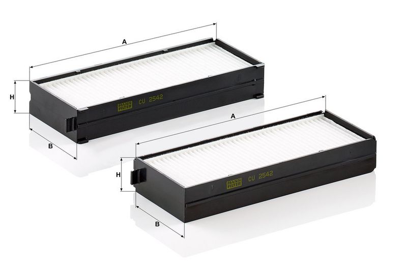 Filter, salongiõhk, MANN-FILTER CU 2542-2