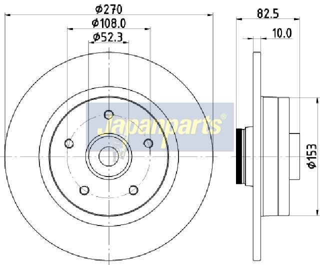 JAPANPARTS Stabdžių diskas