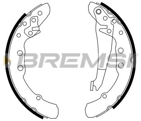 Комплект гальмівних колодок, Bremsi GF0021