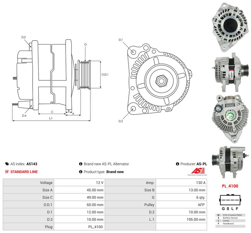 Generaator, AS-PL A5143