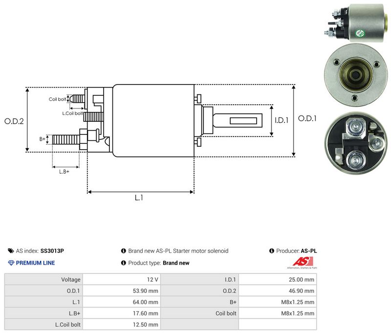Magnetlülitus, starter, AS-PL SS3013P