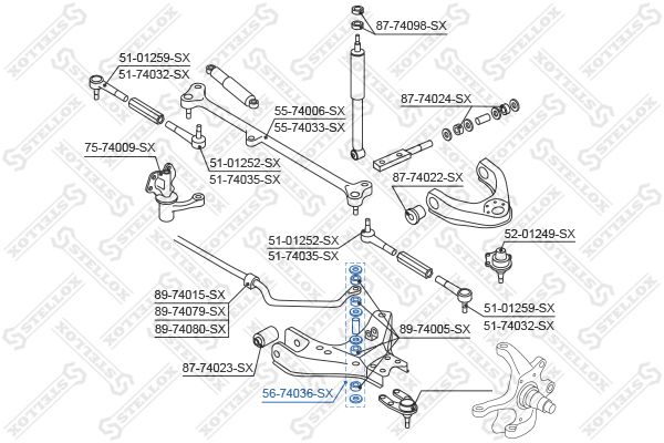 STELLOX 56-74036-SX Link/Coupling Rod, stabiliser bar