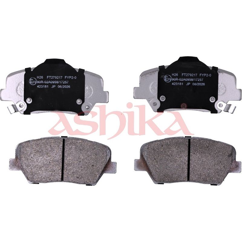 Set placute frana, frana disc ASHIKA 50-0H-H26