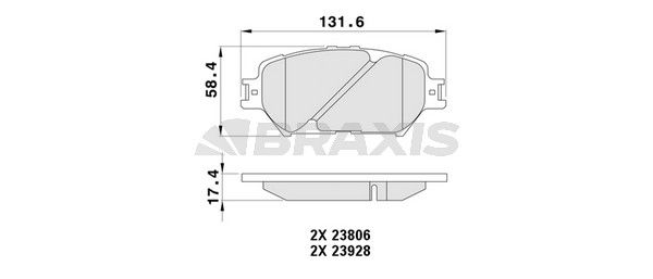 Комплект гальмівних колодок на Camry