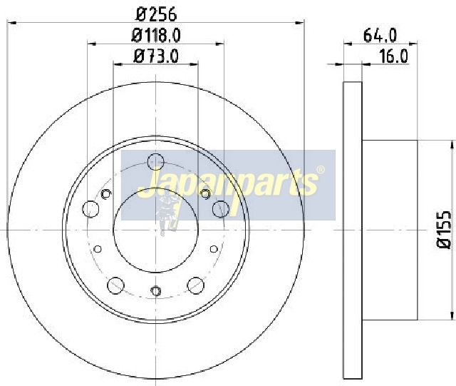 спирачен диск JAPANPARTS