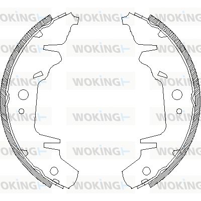 Комплект гальмівних колодок, Woking Z4020.00