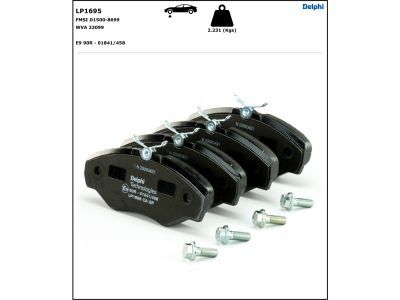 DELPHI LP1695 Brake Pad Set, disc brake