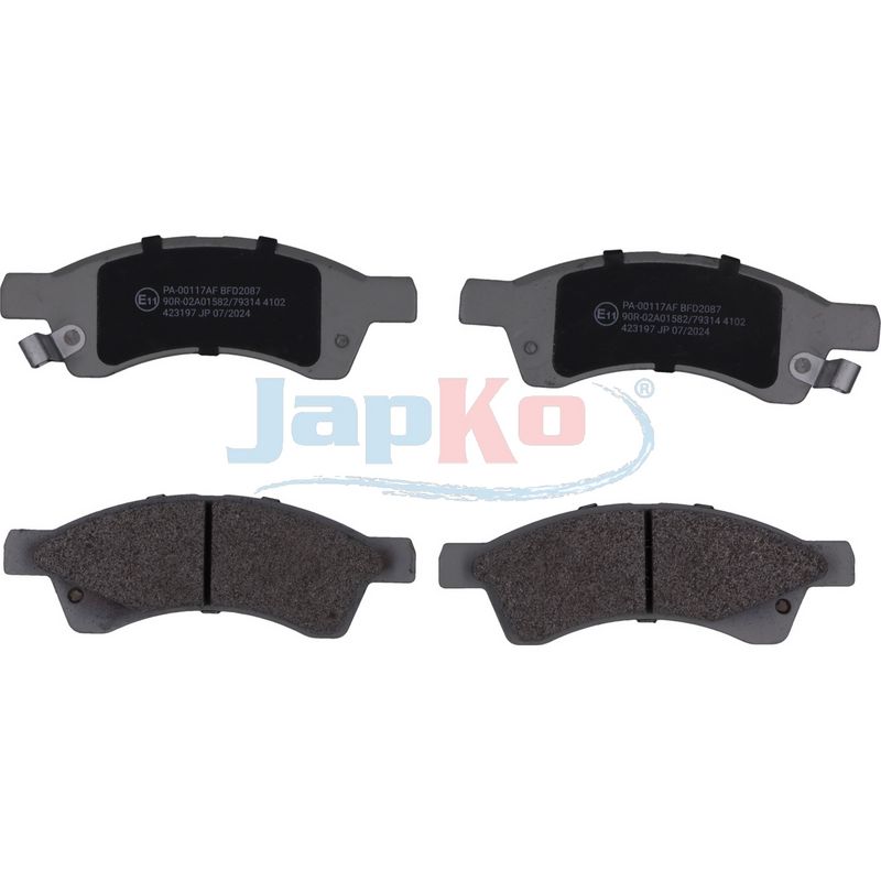 JAPKO 5000117 - Brake Pad Set, disc brake