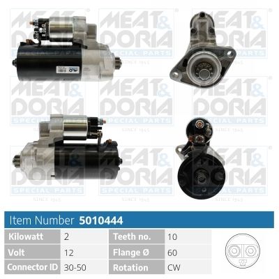 MEAT & DORIA Startmotor / Starter 5010444