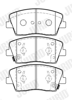 JURID KIA Комплект тормозных колодок STINGER CK 2.0 T-GDI 17-