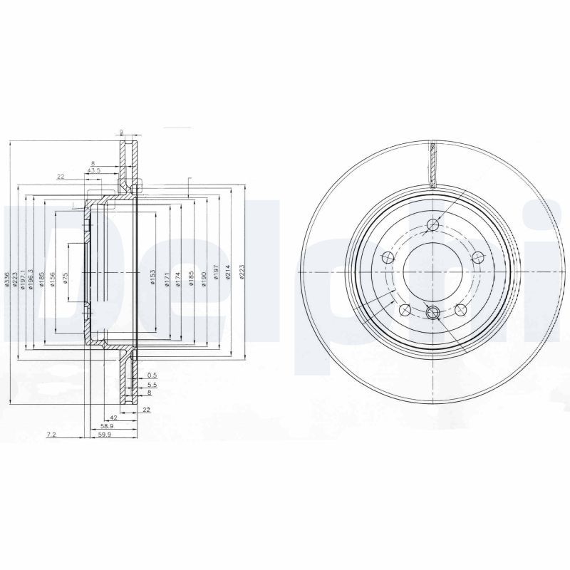 DELPHI féktárcsa BG3961