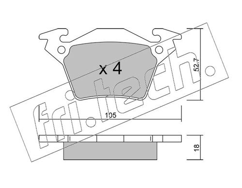 fri.tech. 590.0 Brake Pad Set, disc brake