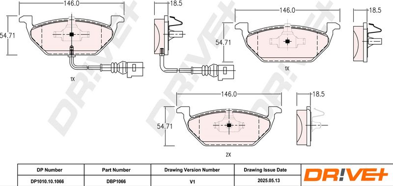 Set placute frana,frana disc DP1010.10.1066 Dr!ve+