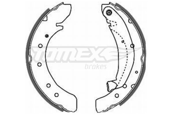 TOMEX Brakes fékpofakészlet TX 20-50