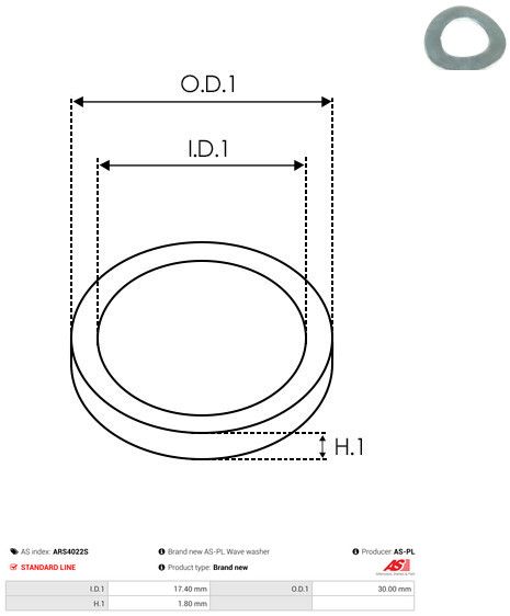 Remondikomplekt, generaator, AS-PL ARS4022S