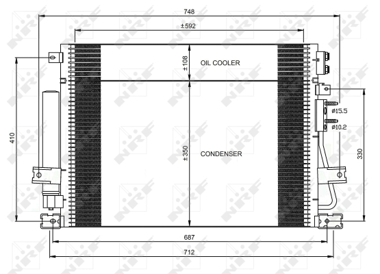 WILMINK GROUP kondenzátor, klíma WG2161235