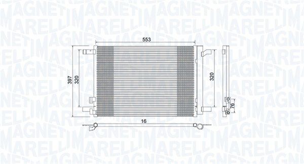 MAGNETI MARELLI kondenzátor, klíma 350203964000