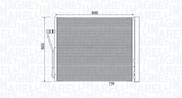 Конденсатор, система кондиціонування повітря, Magneti Marelli 350203929000