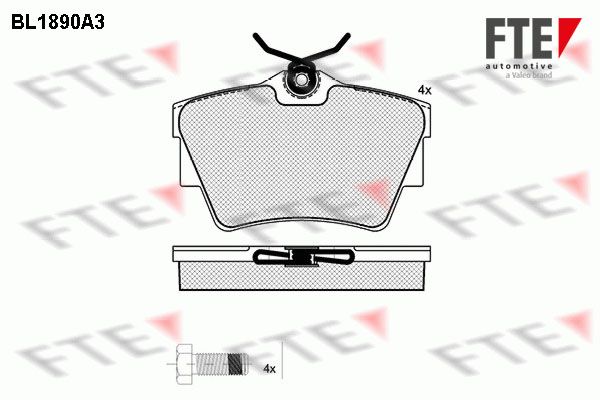 FTE fékbetétkészlet, tárcsafék 9010474