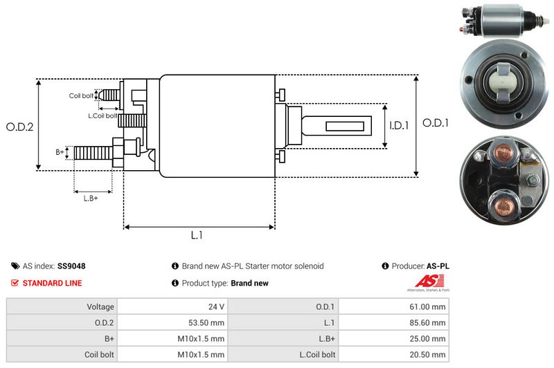 Magnetlülitus, starter, AS-PL SS9048