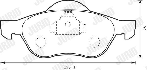 JURID 573016JC Brake Pad Set, disc brake