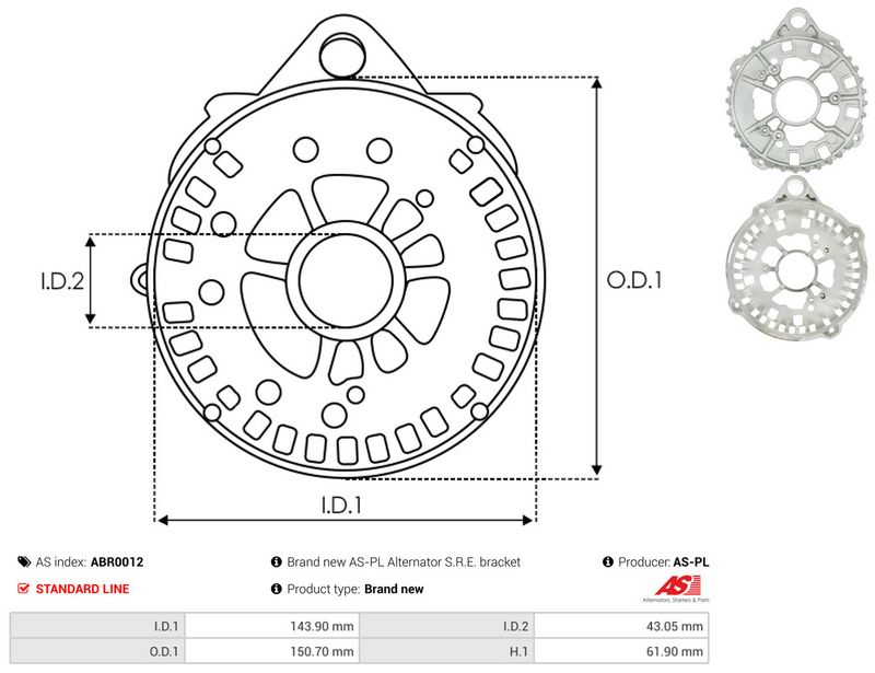 AS-PL ABR0012 Protective Cap, alternator