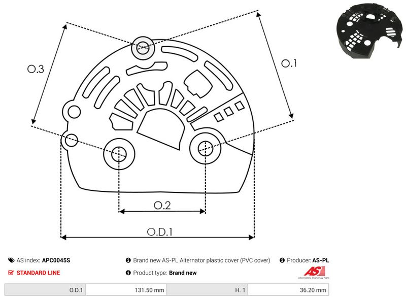Kaitsekate, generaator, AS-PL APC0045S