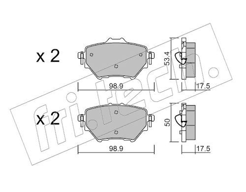 fri.tech. 1003.0 Brake Pad Set, disc brake