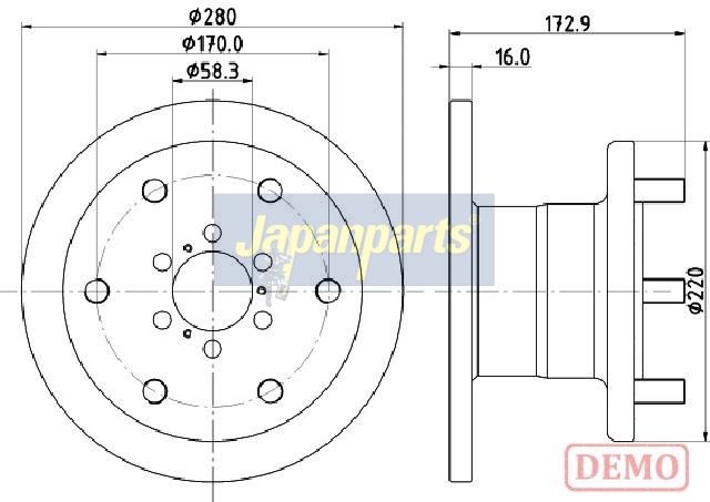 спирачен диск JAPANPARTS
