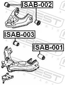 FEBEST ISAB-003 Mounting, control/trailing arm