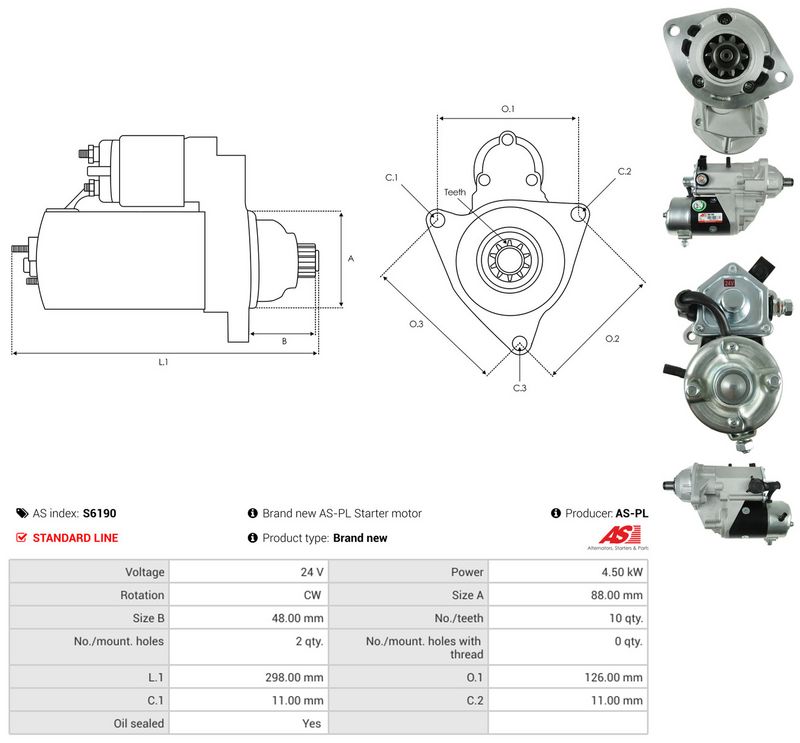 Starter, AS-PL S6190