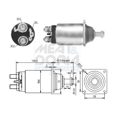 MEAT & DORIA Solenoidinis jungiklis, starteris