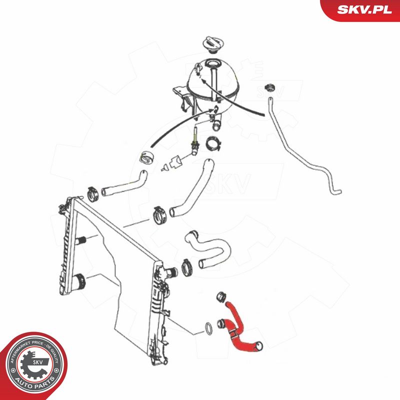 ESEN SKV 43SKV657 Radiator Hose