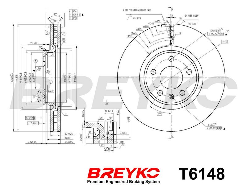 DAVID VASCO T6148 Brake Disc