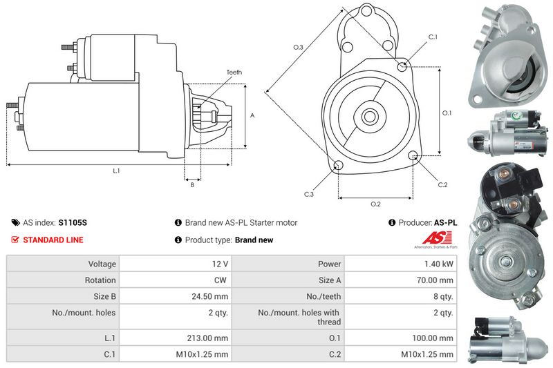 AS-PL S1105S Starteris
