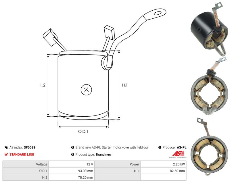 AS-PL SF0039 Field Winding, starter