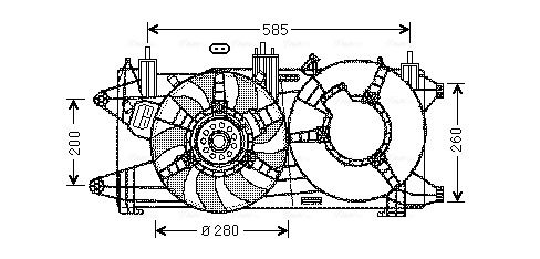 AVA QUALITY COOLING ventilátor, motorhűtés FT7573