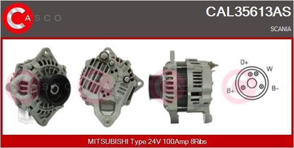alternátor SCANIA R,100A CAL35613