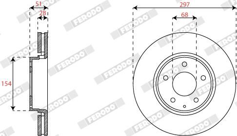 FERODO DDF2849C Brake Disc