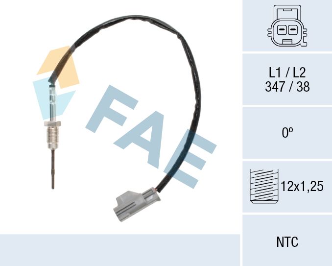 Sensor, temp. gas escape