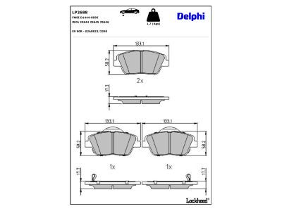 DELPHI LP2688 - Brake Pad Set, disc brake