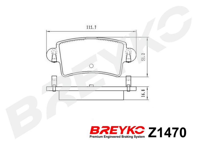 DAVID VASCO Z1470 Brake Pad Set, disc brake