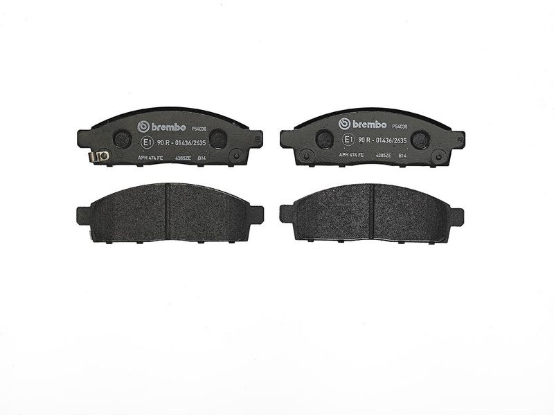 Piduriklotsi komplekt, ketaspidur, BREMBO P 54 038