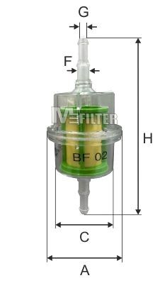Фільтр палива, Mfilter BF02