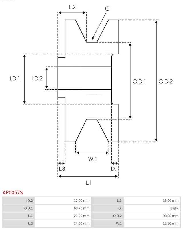 AS-PL AP0057S Belt Pulley, alternator