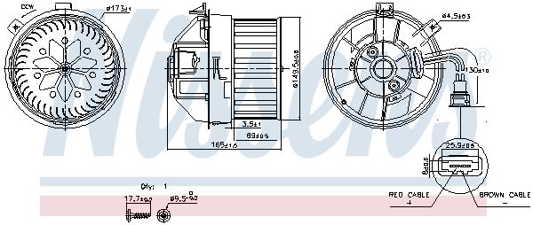 NISSENS Utastér-ventilátor 87628
