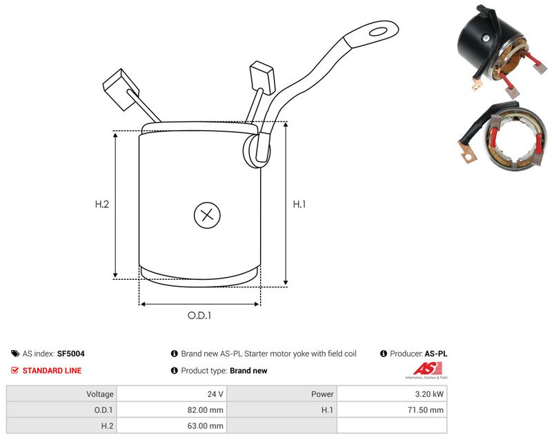 AS-PL SF5004 Field Winding, starter