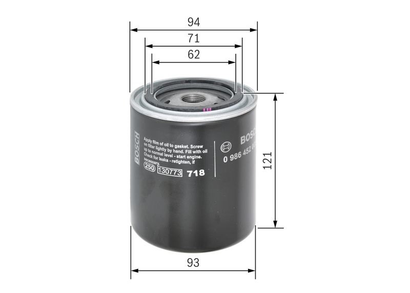 BOSCH 0 986 452 005 Oil Filter