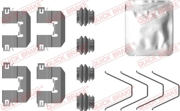 Комплект приладдя, накладка дискового гальма, Quick Brake 109-0100