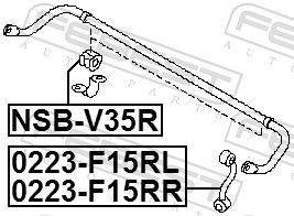 FEBEST 0223-F15RL Link/Coupling Rod, stabiliser bar